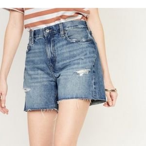 High waisted denim shorts